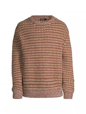 Кашемировый свитер с круглым вырезом Zegna, мультиколор ZEGNA