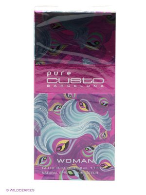 Туалетная вода  Pure Custo Woman, 50 мл Barcelona. Цвет: фуксия, фиолетовый