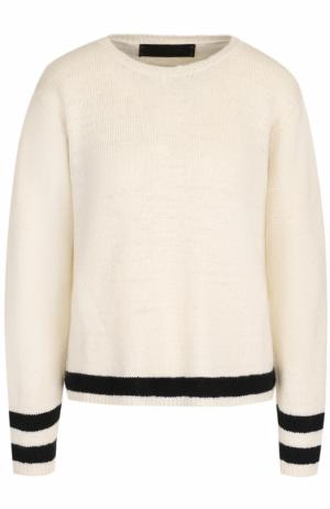 Кашемировый пуловер с круглым вырезом The Elder Statesman. Цвет: бежевый