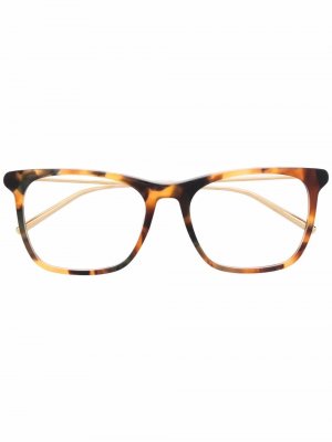 Очки в оправе черепаховой расцветки Boucheron Eyewear. Цвет: коричневый
