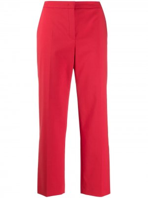 Укороченные расклешенные брюки Escada. Цвет: красный