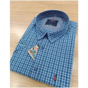 Рубашка , размер 4XL(66), голубой Tonelli. Цвет: голубой