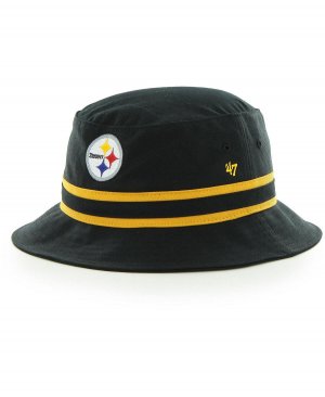Мужская черная панама в полоску '47 Pittsburgh Steelers Brand '47