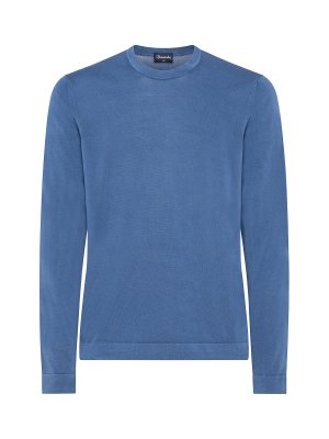 Пуловер с круглым вырезом , голубой Drumohr. Цвет: синий