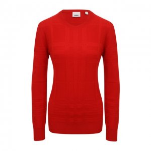 Кашемировый пуловер Burberry. Цвет: красный