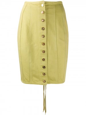 Джинсовая юбка 1989-го года Jean Paul Gaultier Pre-Owned. Цвет: зеленый