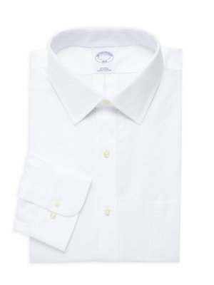 Однотонная классическая рубашка Regent Fit, белый Brooks Brothers