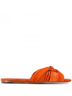 Шлепанцы с ремешками Michel Vivien. Цвет: оранжевый