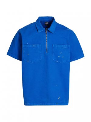 Рубашка с двойным карманом и молнией на четверть Nsf, цвет french blue paint NSF