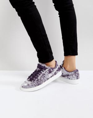 Сиреневые кроссовки из бархата Blazer Nike. Цвет: фиолетовый
