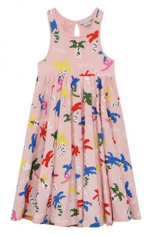 Хлопковое платье Stella McCartney. Цвет: розовый