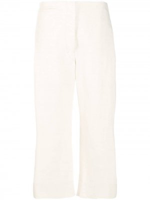 Укороченные брюки чинос Lemaire. Цвет: белый