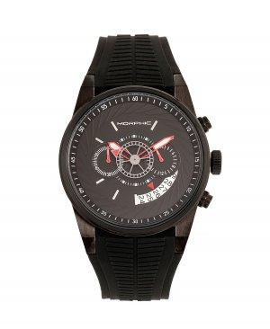 Кварцевые часы M72 Series, MPH7205, черные силиконовые с хронографом, 43 мм Morphic