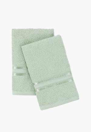 Комплект полотенец Унисон Элегант 30х70 см. Цвет: зеленый