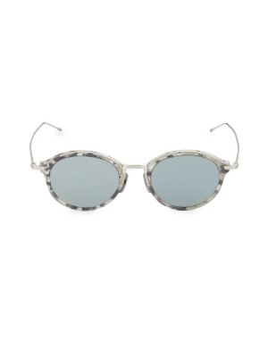 Овальные солнцезащитные очки 46MM , серый Thom Browne
