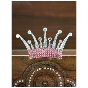 Корона на гребешке, дизайн 2906 розовый гребень Мечта Принцессы