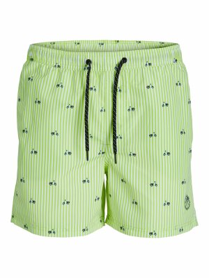Плавки-плавки стандартного кроя в полоску с принтом, зеленый Jack & Jones