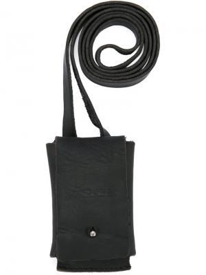 Кожаный портсигар Uma Wang. Цвет: черный