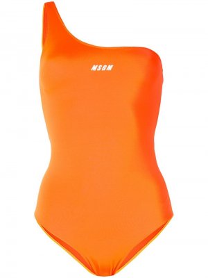 Купальник с открытыми плечами MSGM. Цвет: оранжевый