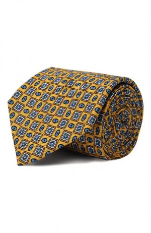 Шелковый галстук Kiton. Цвет: жёлтый