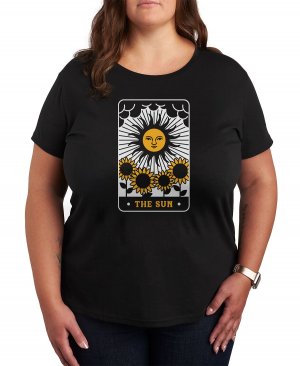 Модная футболка больших размеров с рисунком Sunshine , черный Air Waves