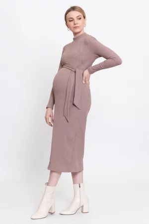 Платье для беременных женское 0178а коричневое 44 RU Magica bellezza. Цвет: коричневый