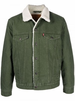 Levis джинсовая куртка с меховой подкладкой Levi's. Цвет: зеленый
