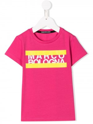 Футболка с логотипом Marco Bologna Kids. Цвет: розовый