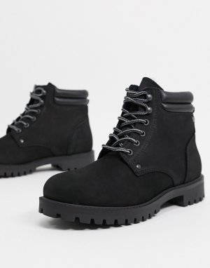 Черные ботинки из нубука -Черный Jack & Jones