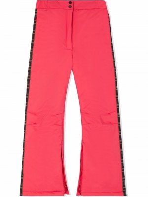 Лыжные брюки с логотипом FF Fendi Kids. Цвет: красный