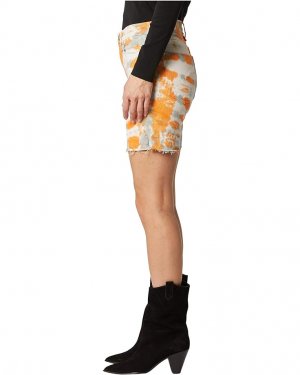 Шорты Hana Mini Biker Shorts in Magnetic Tangerine, цвет Tangerine Hudson Jeans