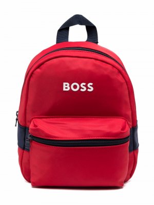 Рюкзак с логотипом BOSS Kidswear. Цвет: красный