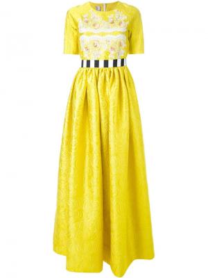 Платье с короткими рукавами Antonio Marras. Цвет: жёлтый и оранжевый