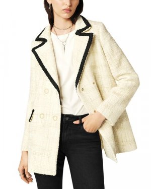 Пальто оверсайз с зубцами Fiara ba&sh, цвет Ivory/Cream BA&SH