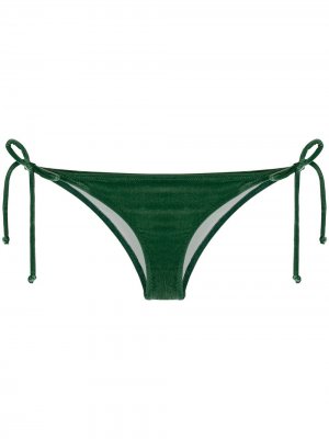 Бархатные плавки бикини бразилиана Solid & Striped. Цвет: зеленый