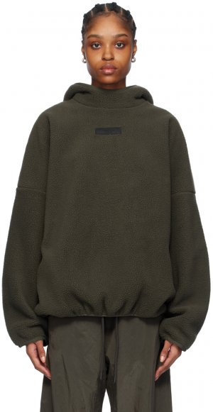 Серый пуловер с капюшоном , цвет Ink Fear Of God Essentials