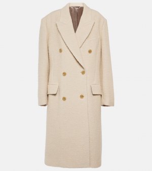 Двубортное пальто из смесовой шерсти , белый Acne Studios