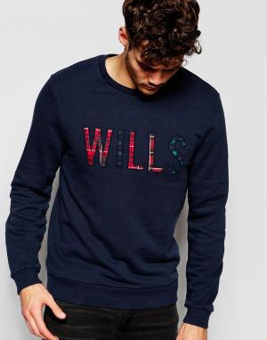 Темно-синий классический свитер Jack Wills. Цвет: темно-синий