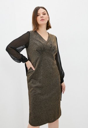 Платье Olsi. Цвет: коричневый