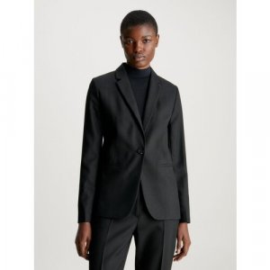 Пиджак , размер 36, черный CALVIN KLEIN. Цвет: черный
