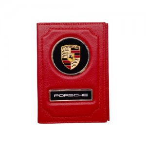 Обложка для автодокументов 1-6-1301, красный Porsche Design