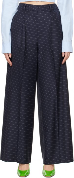 Темно-синие брюки с боковыми вставками Jw Anderson