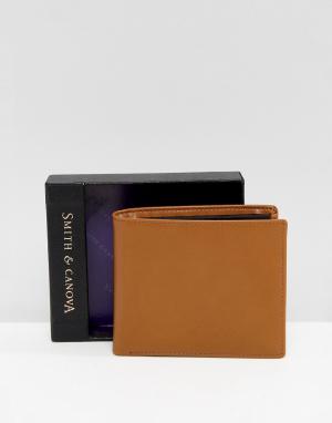 Кожаный бумажник желтовато-коричневого цвета Smith And Canova. Цвет: рыжий