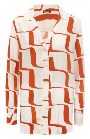 Шелковая рубашка Kiton. Цвет: оранжевый