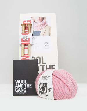 Набор для вязания шарфа-снуд Wool & Gang and the. Цвет: розовый