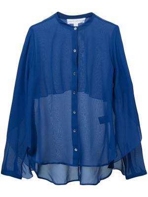 Прозрачная блузка Robert Rodriguez. Цвет: синий