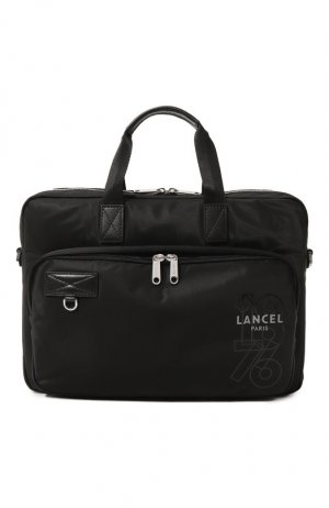 Текстильная сумка для ноутбука Lancel. Цвет: чёрный