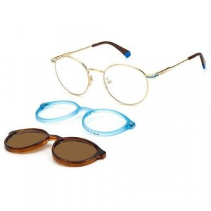 Солнцезащитные очки , коричневый Polaroid. Цвет: голубой/коричневый