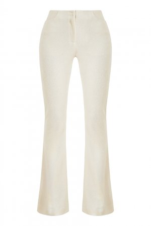Белые расклешенные брюки Acne Studios. Цвет: белый
