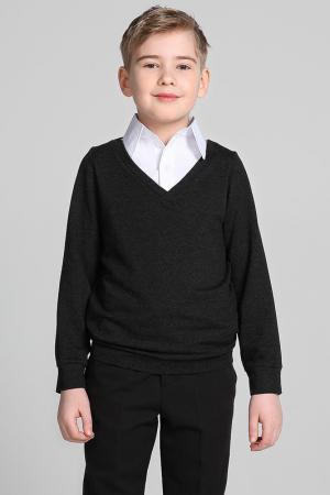 Пуловер-обманка 80-LVL. Цвет: серый
